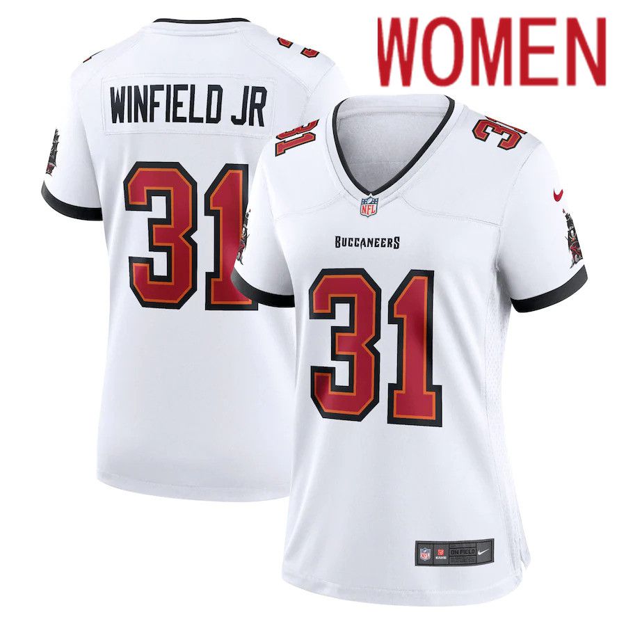 Women Tampa Bay Buccaneers 31 Antoine Winfield Jr. Nike White Game NFL Jersey